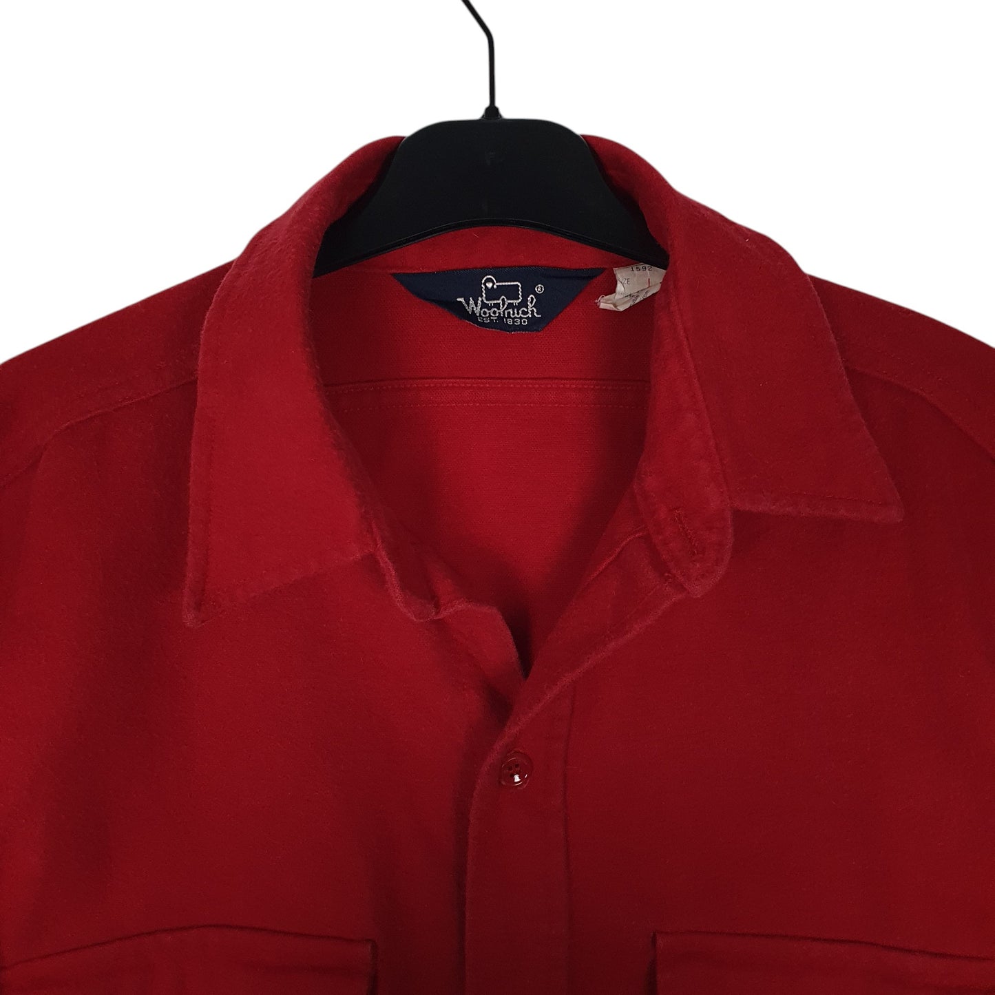 Mens Red Woolrich Vintage 1980s Thick Chamois  Shirt