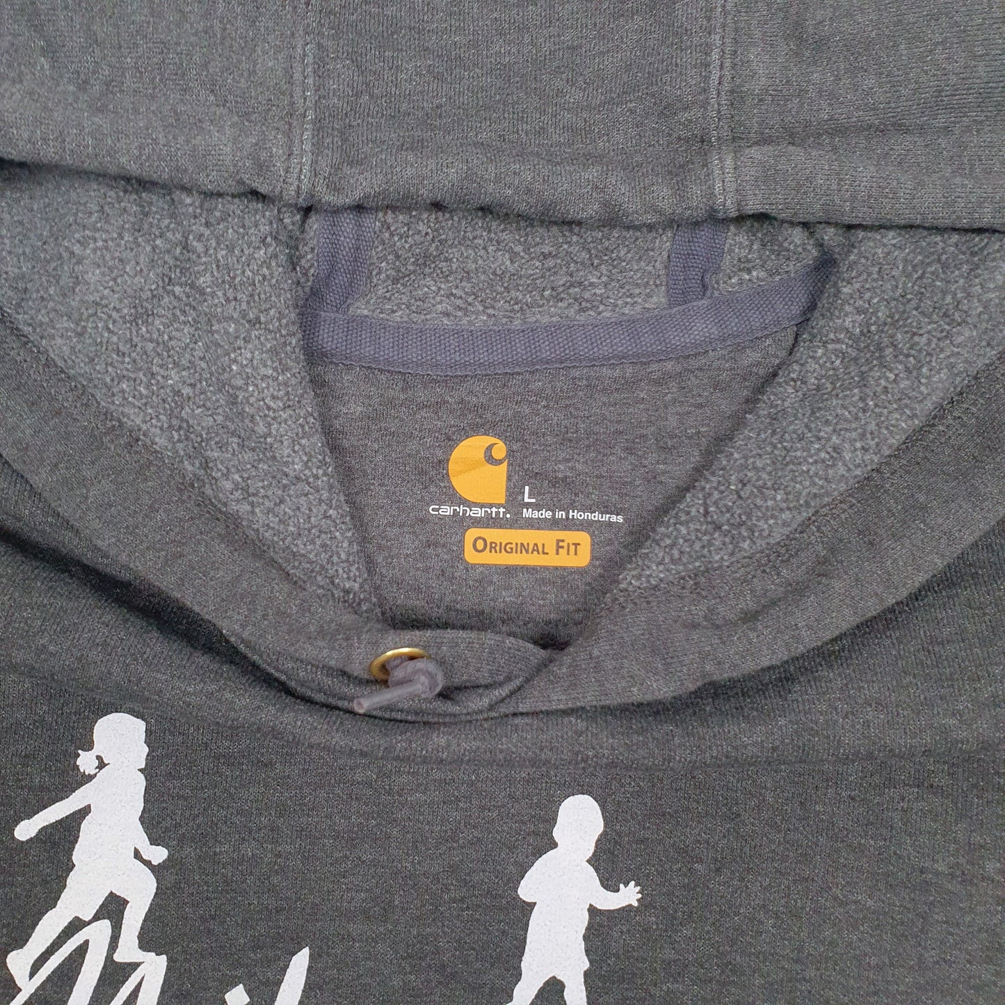 Mens Grey Carhartt Original Fit Hoodie Jumper