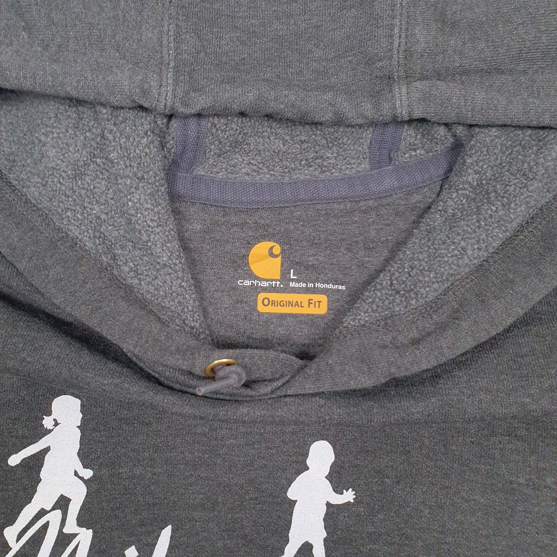 Mens Grey Carhartt Original Fit Hoodie Jumper