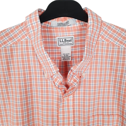 Mens Pink L.L.Bean Traditional  Shirt