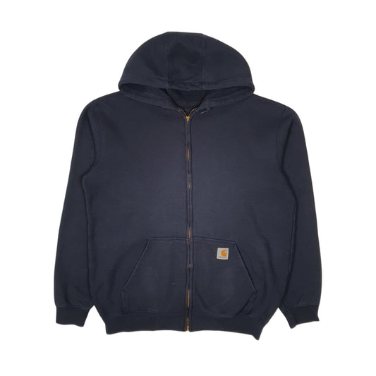 Mens Navy Carhartt Hoodie Full Zip Jumper
