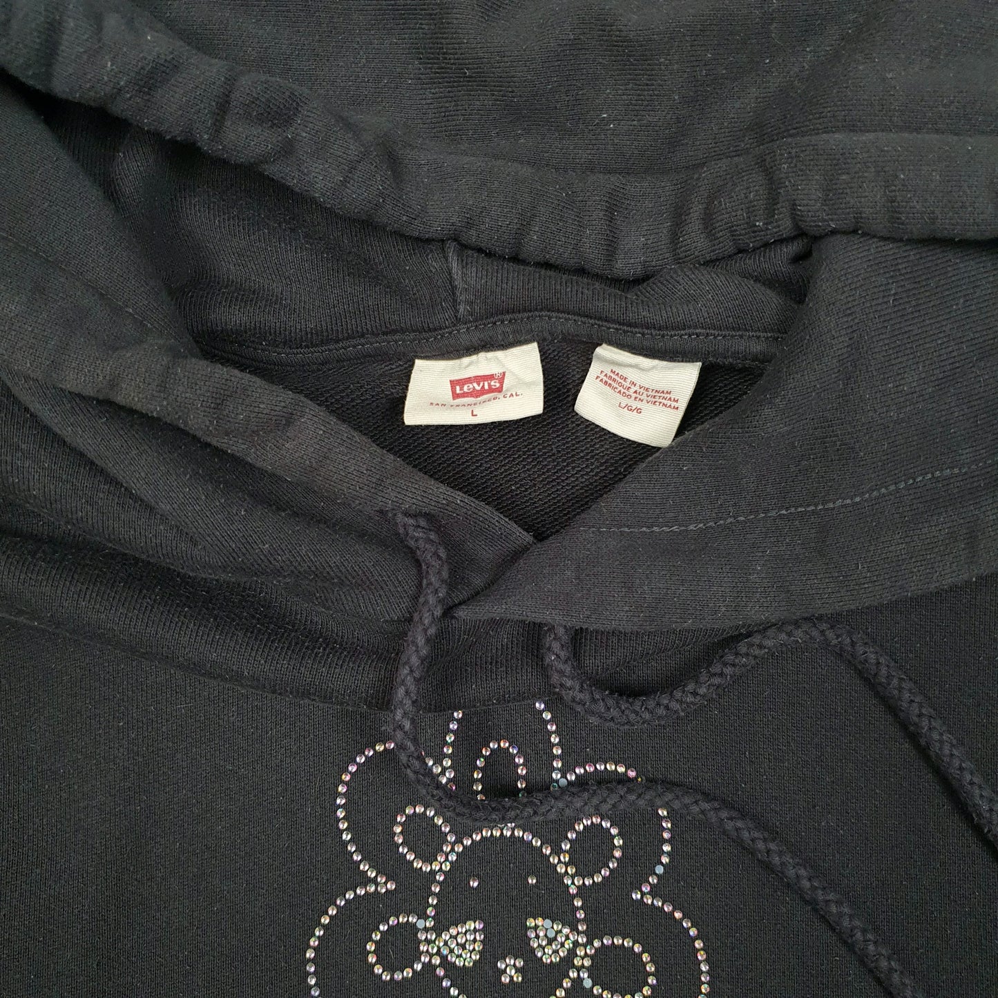 Womens Black Levis Baggy Hoodie Jumper