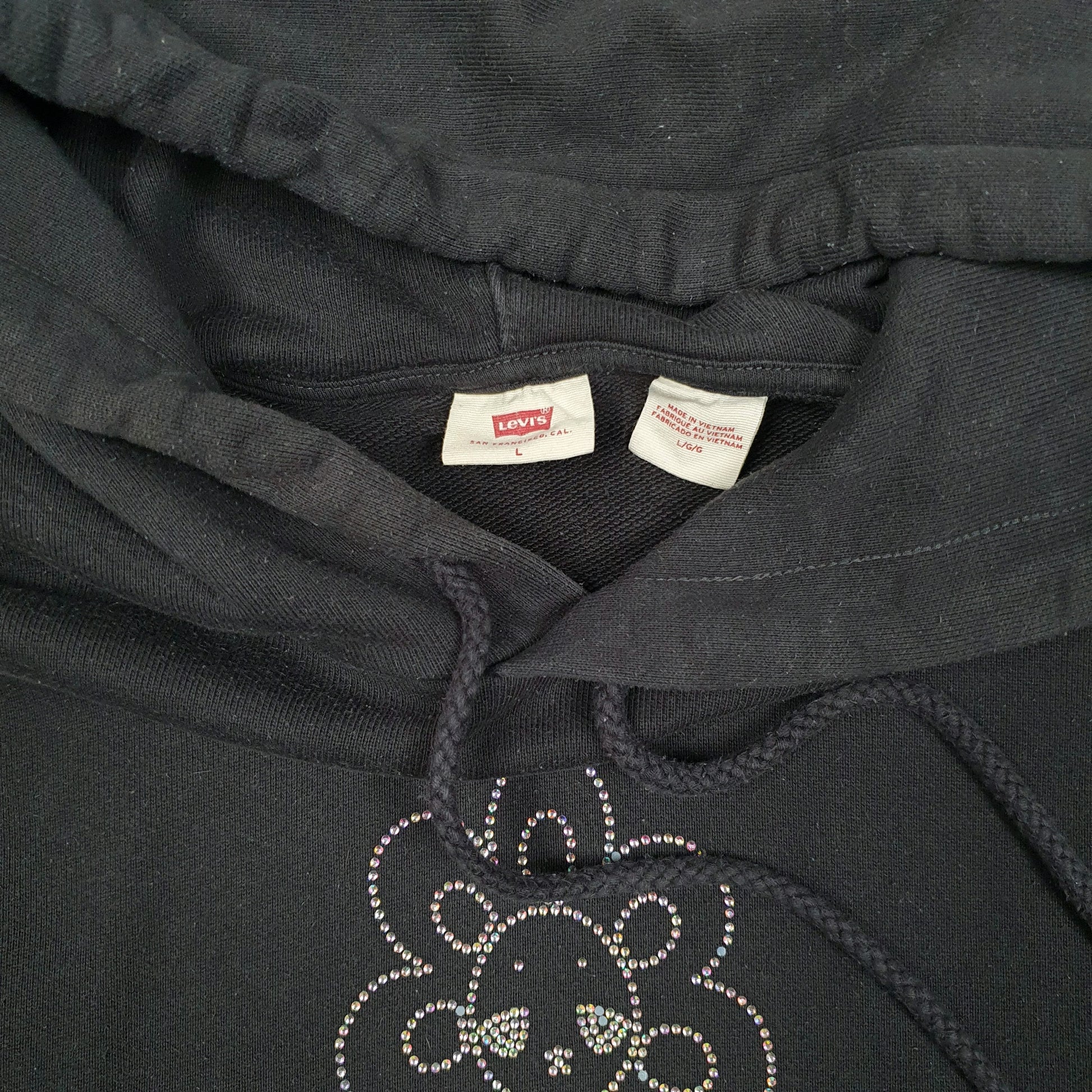 Womens Black Levis Baggy Hoodie Jumper