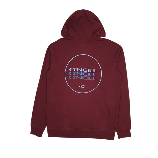 Mens Burgundy ONeill  Hoodie Jumper