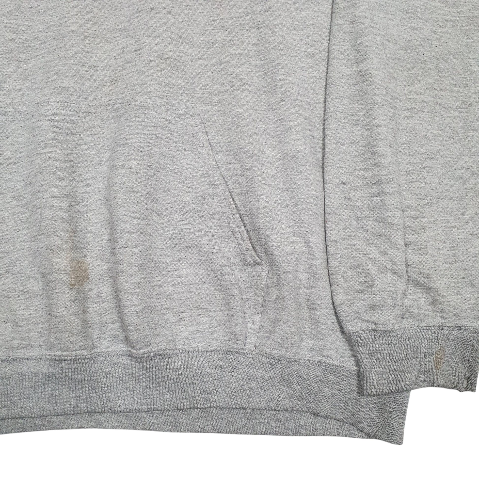 Mens Grey Adidas Spellout Hoodie Jumper