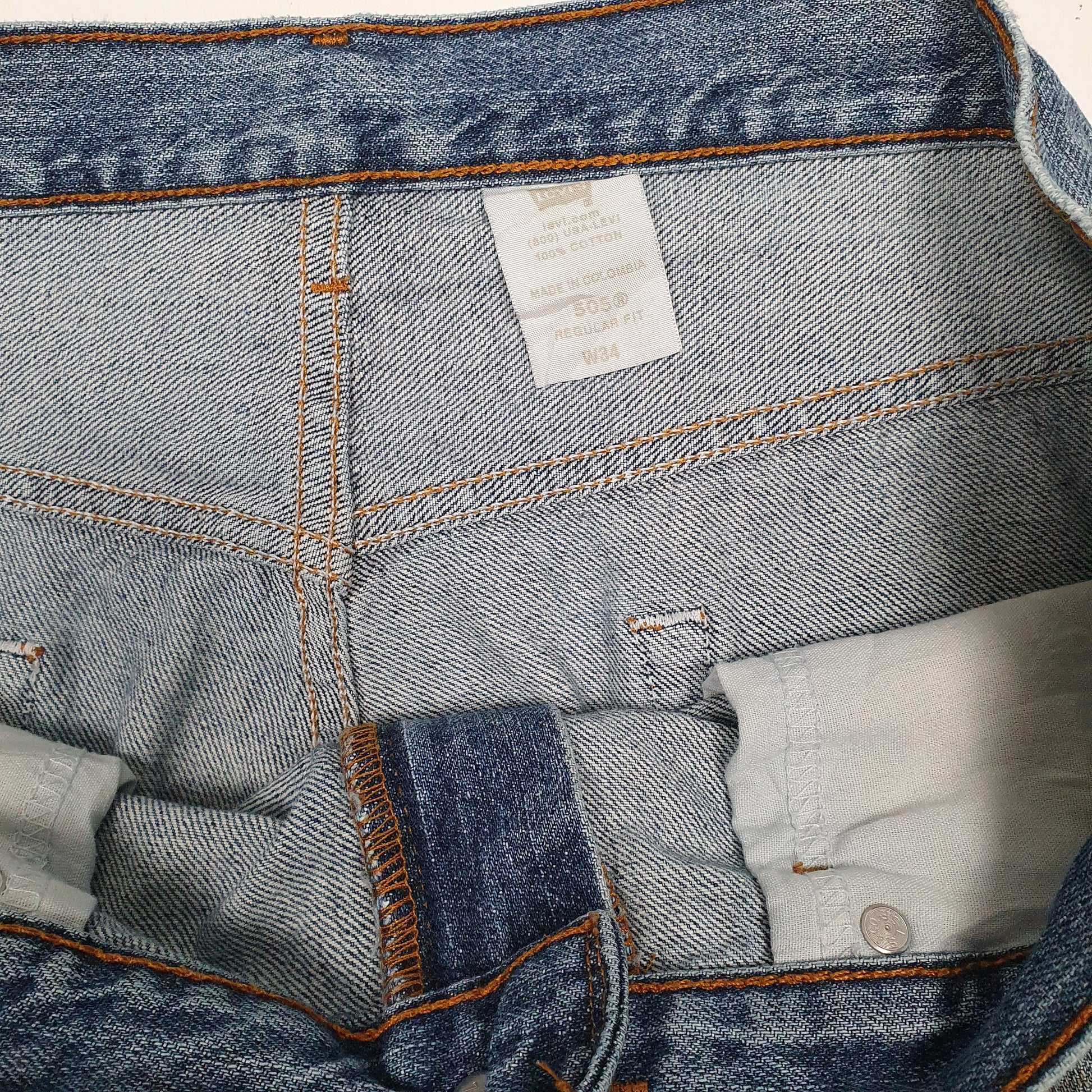 Mens Blue Levis 505  Shorts