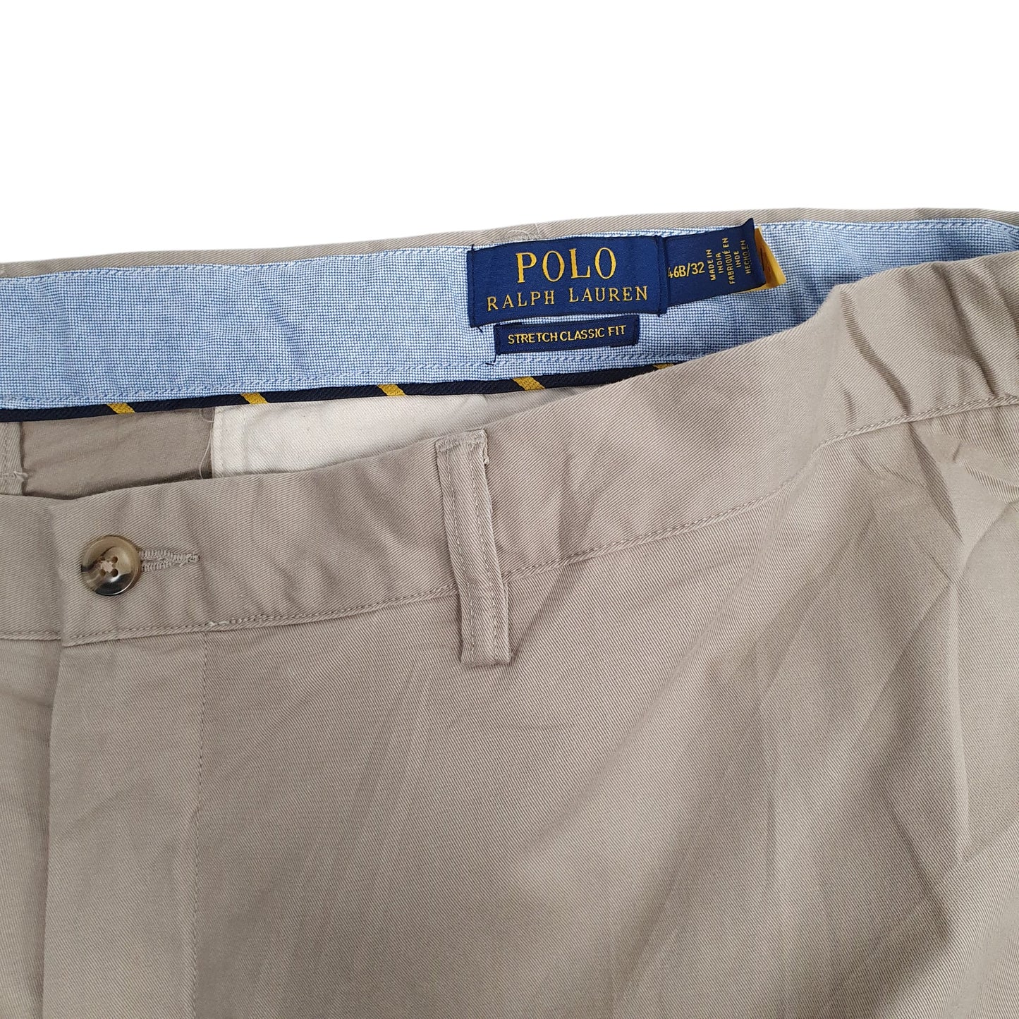Mens Beige Polo Ralph Lauren Stretch Classic  Trousers