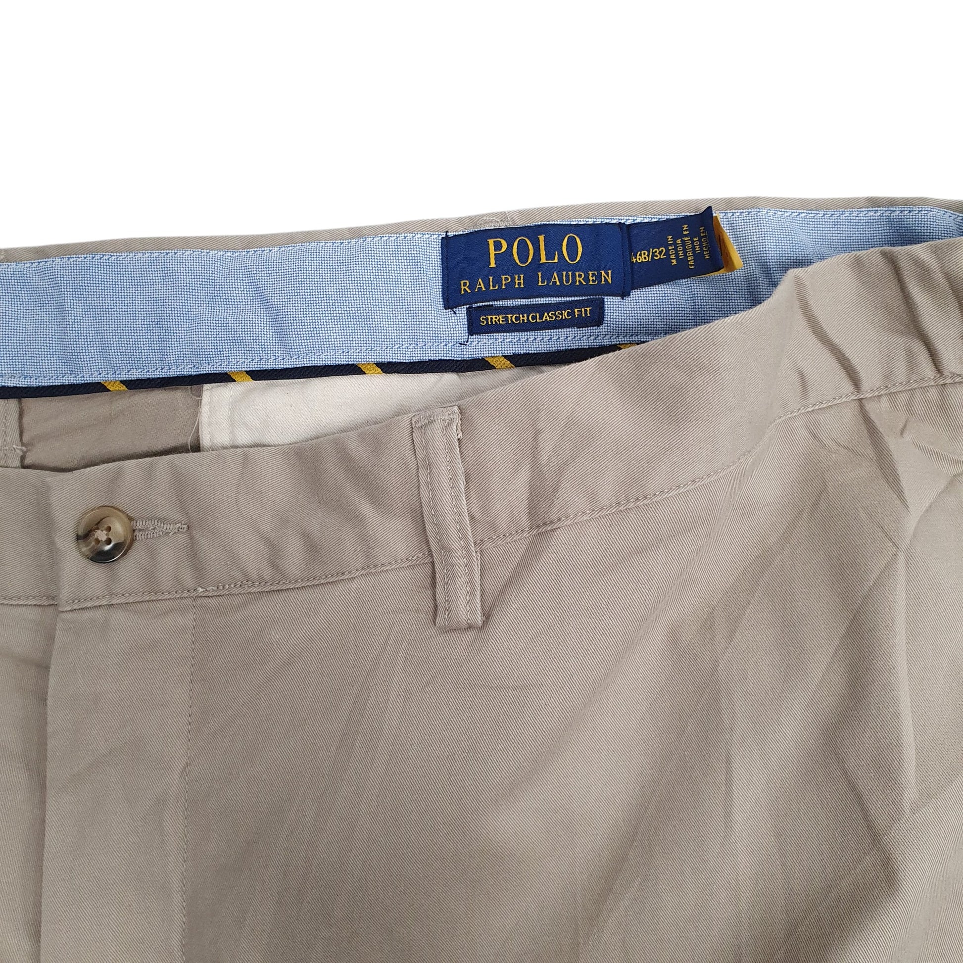 Mens Beige Polo Ralph Lauren Stretch Classic  Trousers