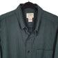 Mens Green L.L.Bean Thick Flannel Houndstooth  Shirt
