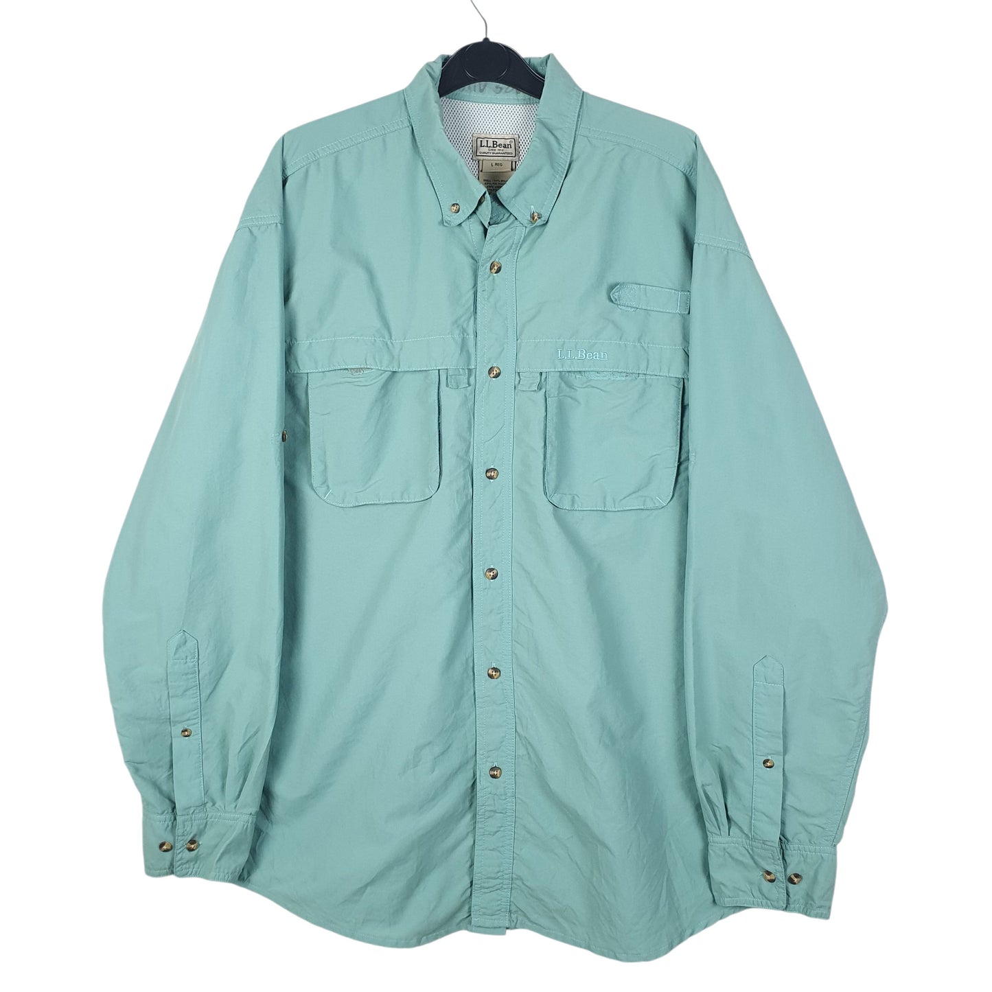 Mens Green L.L.Bean  Long Sleeve Shirt
