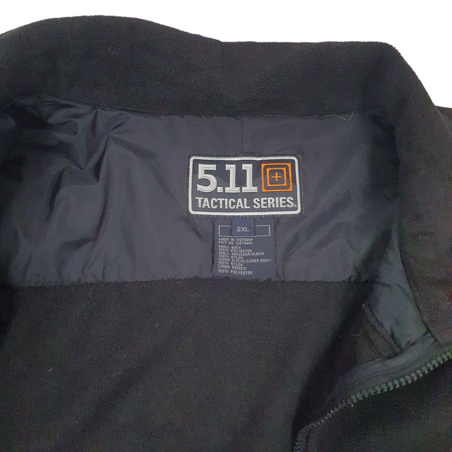 Mens Black 511 tatical  Full Zip Jumper