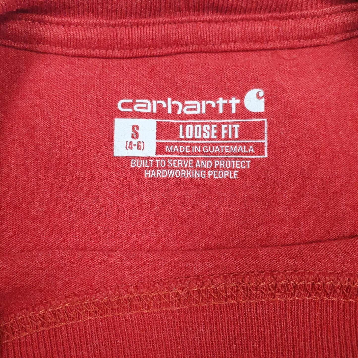 Womens Red Carhartt   T Shirt