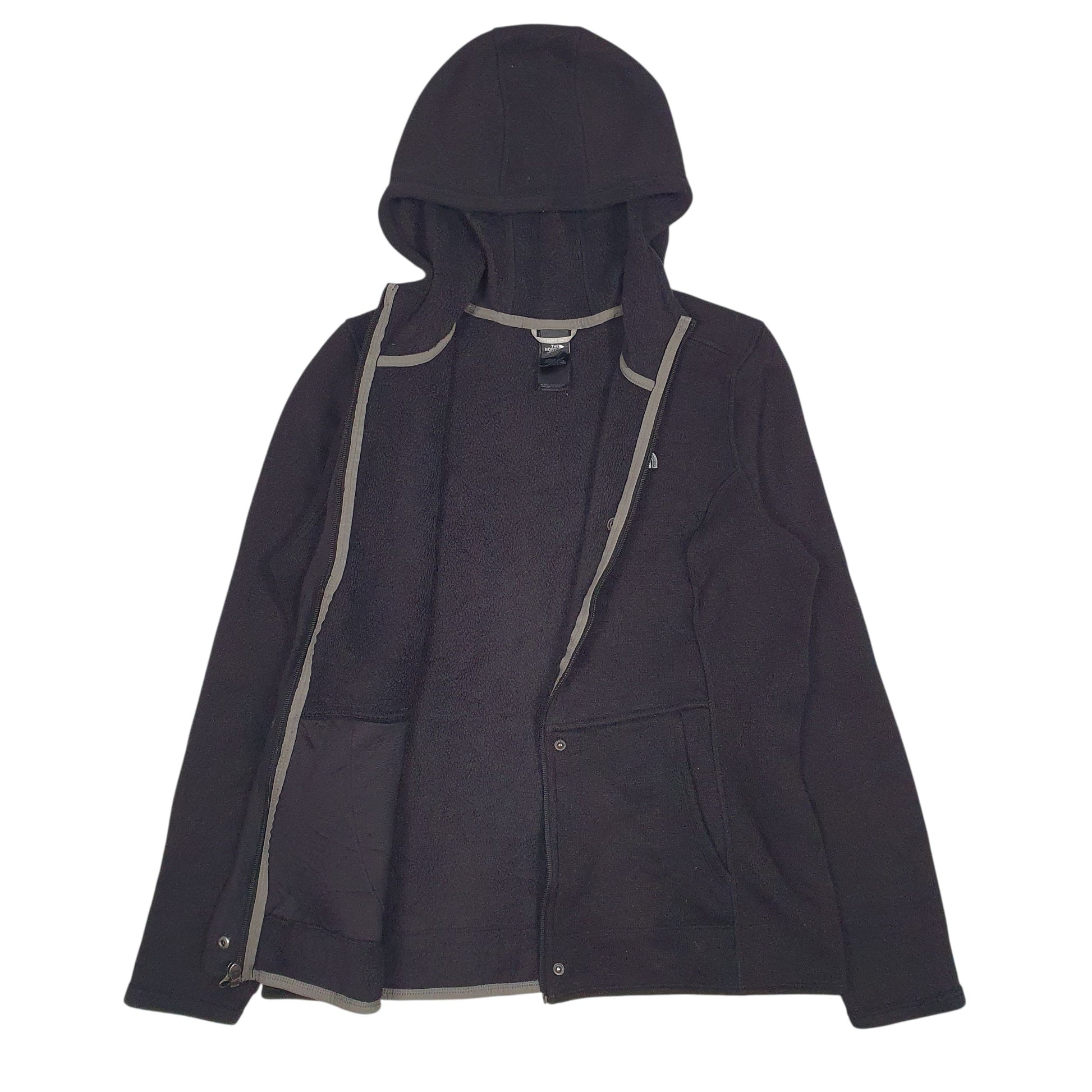 Womens Grey The North Face Hoodie Fleece Lined Full Zip Jumper