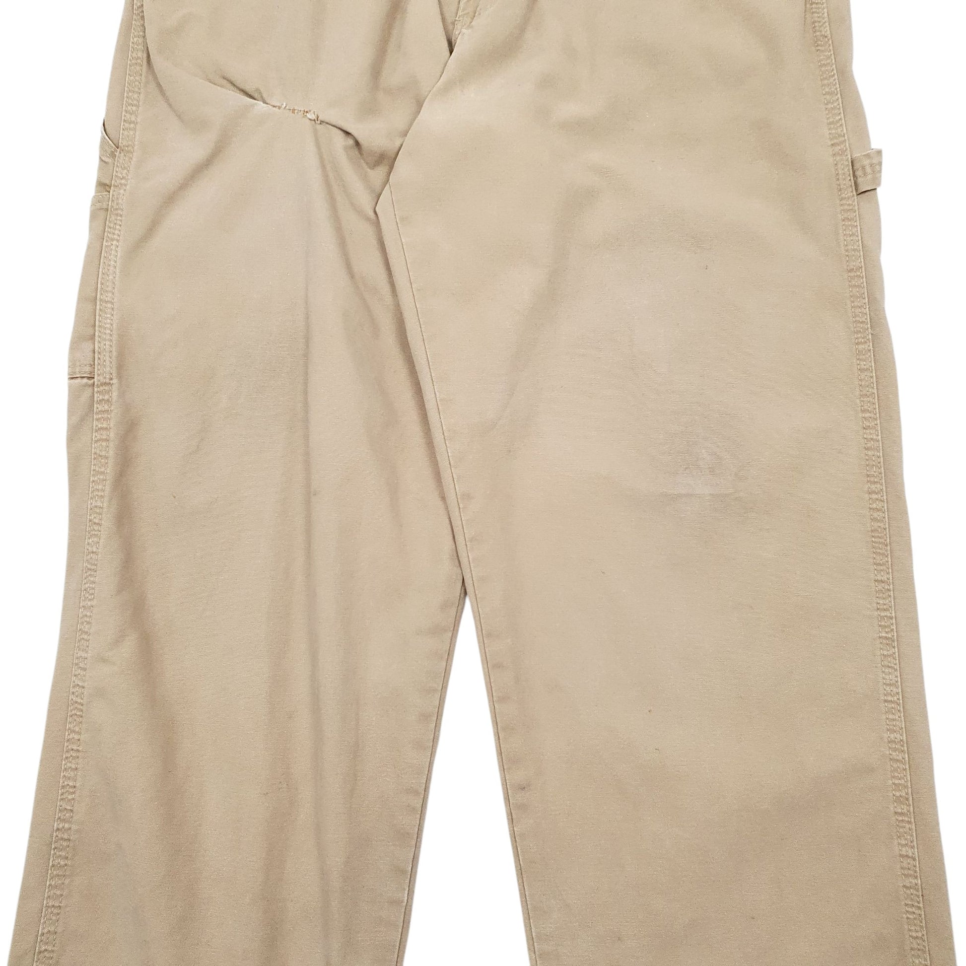 Mens Beige Wrangler  Full Zip Trousers