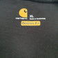 Mens Black Carhartt   T Shirt