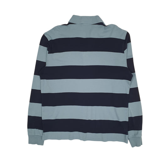 Mens Blue Tommy Hilfiger  Crewneck Polo Shirt