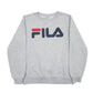 Mens Grey Fila Spellout Crewneck Jumper