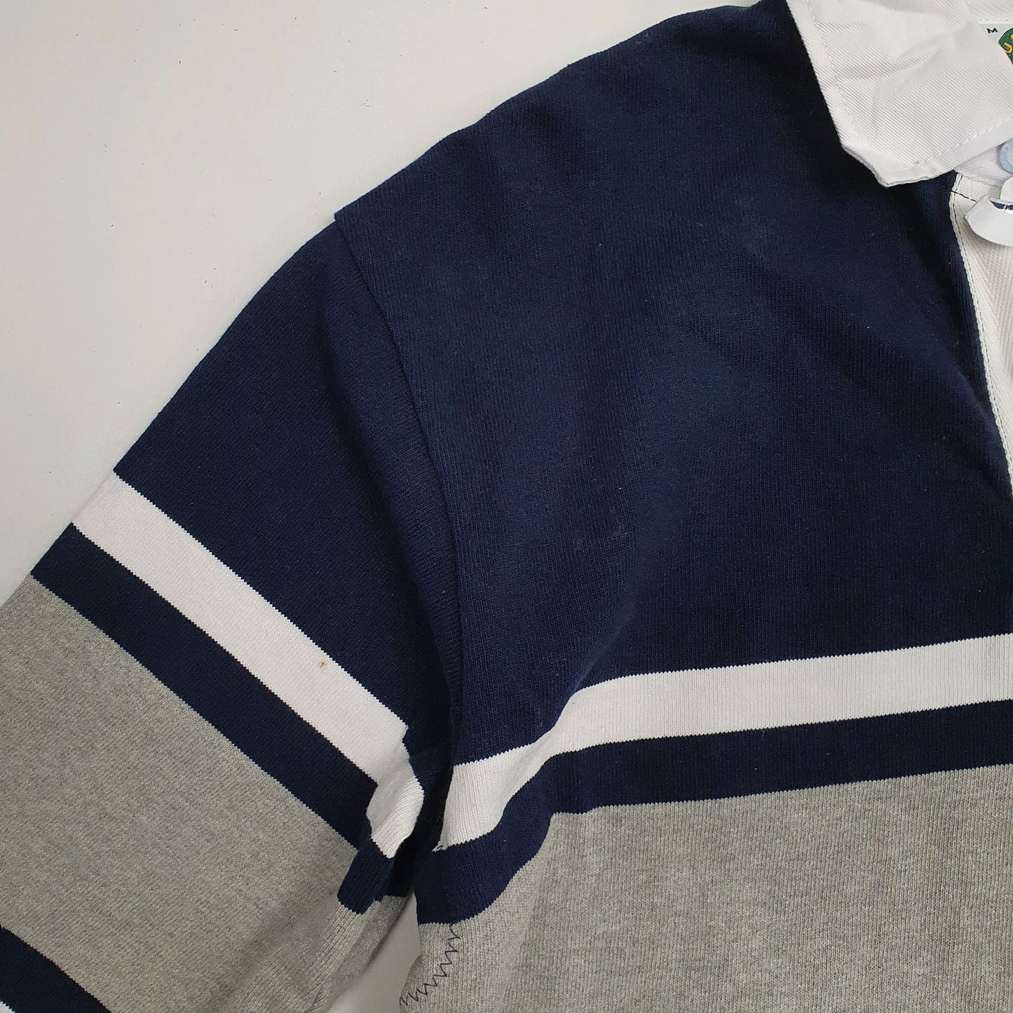 Mens Navy Barbarian Joan of Arc Rugby Hoodie Polo Shirt