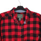 Mens Red Woolrich Thick Flannel Plaid  Shirt