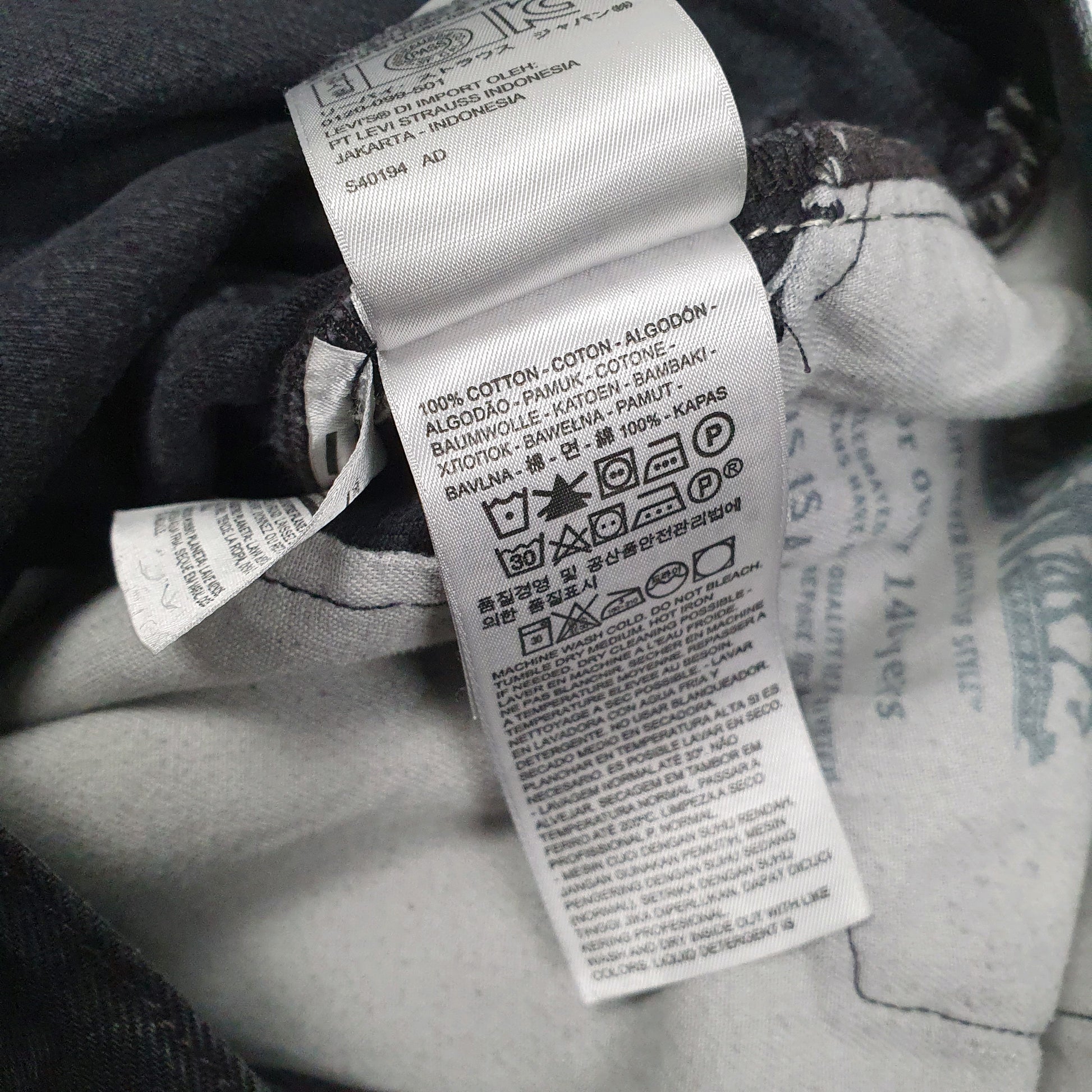 Mens Black Levis White Oak Cone Hoodie Jeans