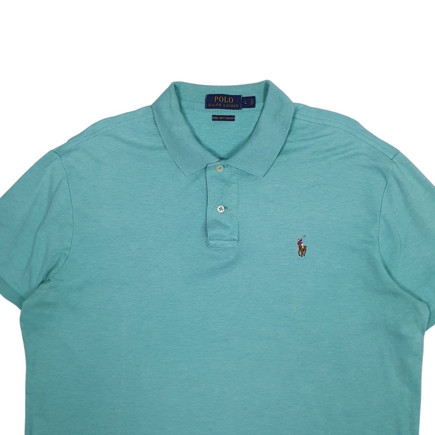 Mens Blue Polo Ralph Lauren Pima Soft Touch  Polo Shirt
