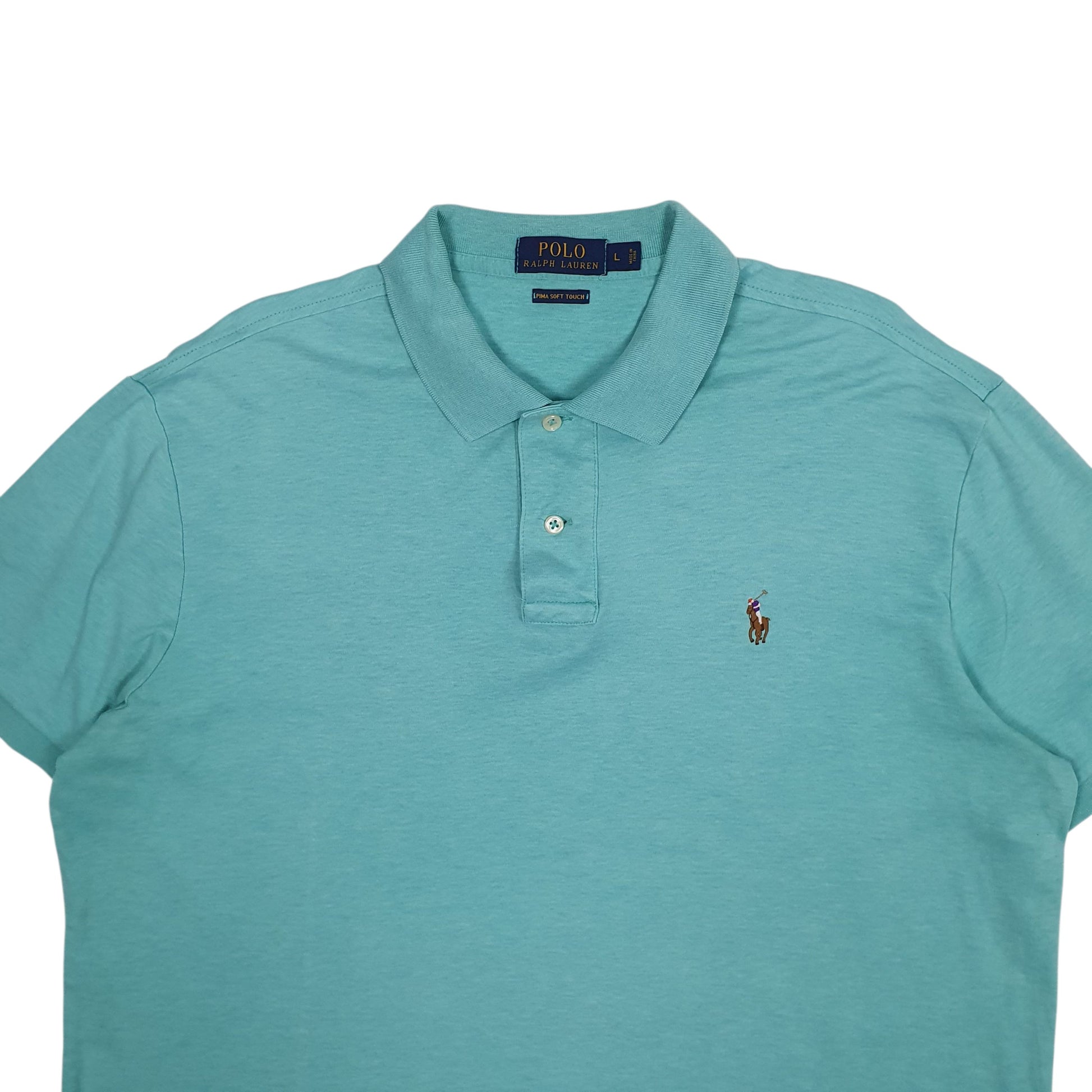 Mens Blue Polo Ralph Lauren Pima Soft Touch  Polo Shirt