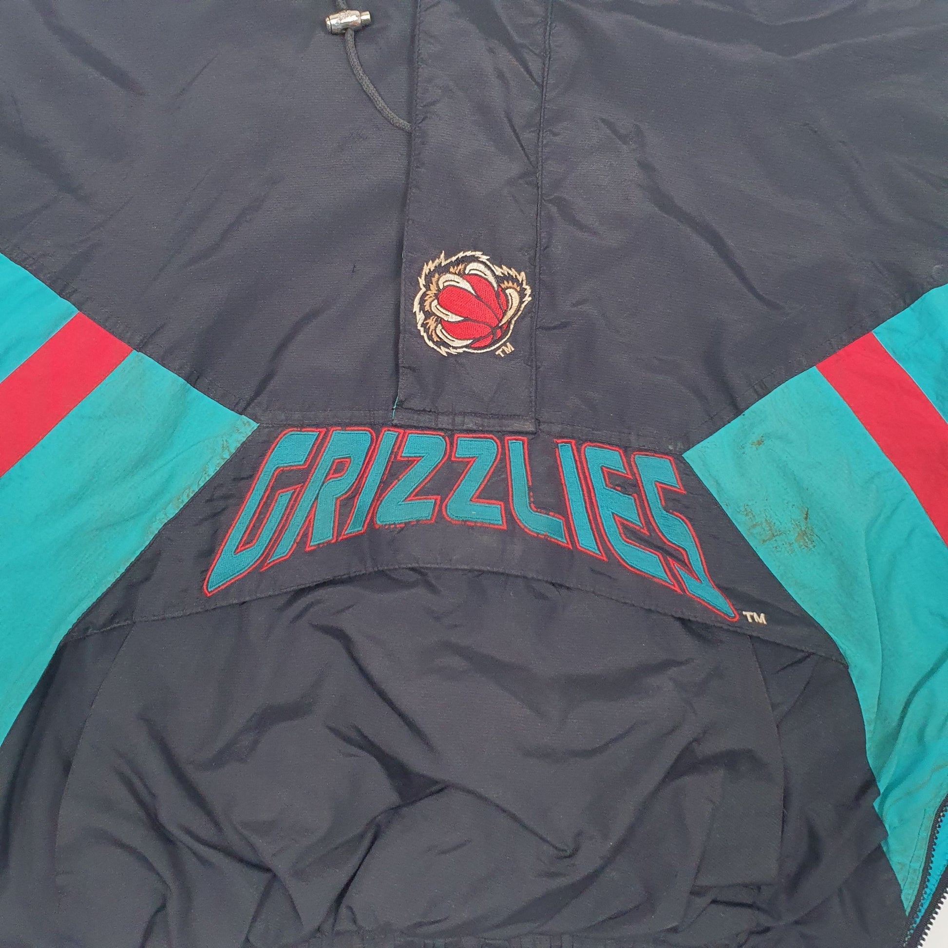 Mens Black Starter Vintage 90s NBA Vancouver Grizzlies  Coat
