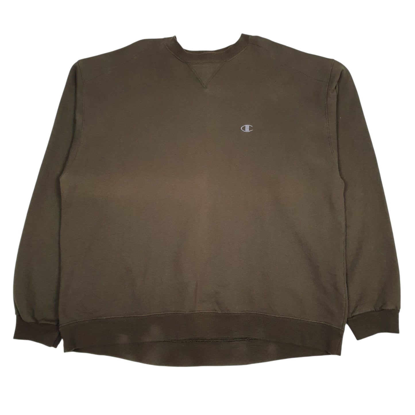 Mens Khaki Champion  Crewneck Jumper