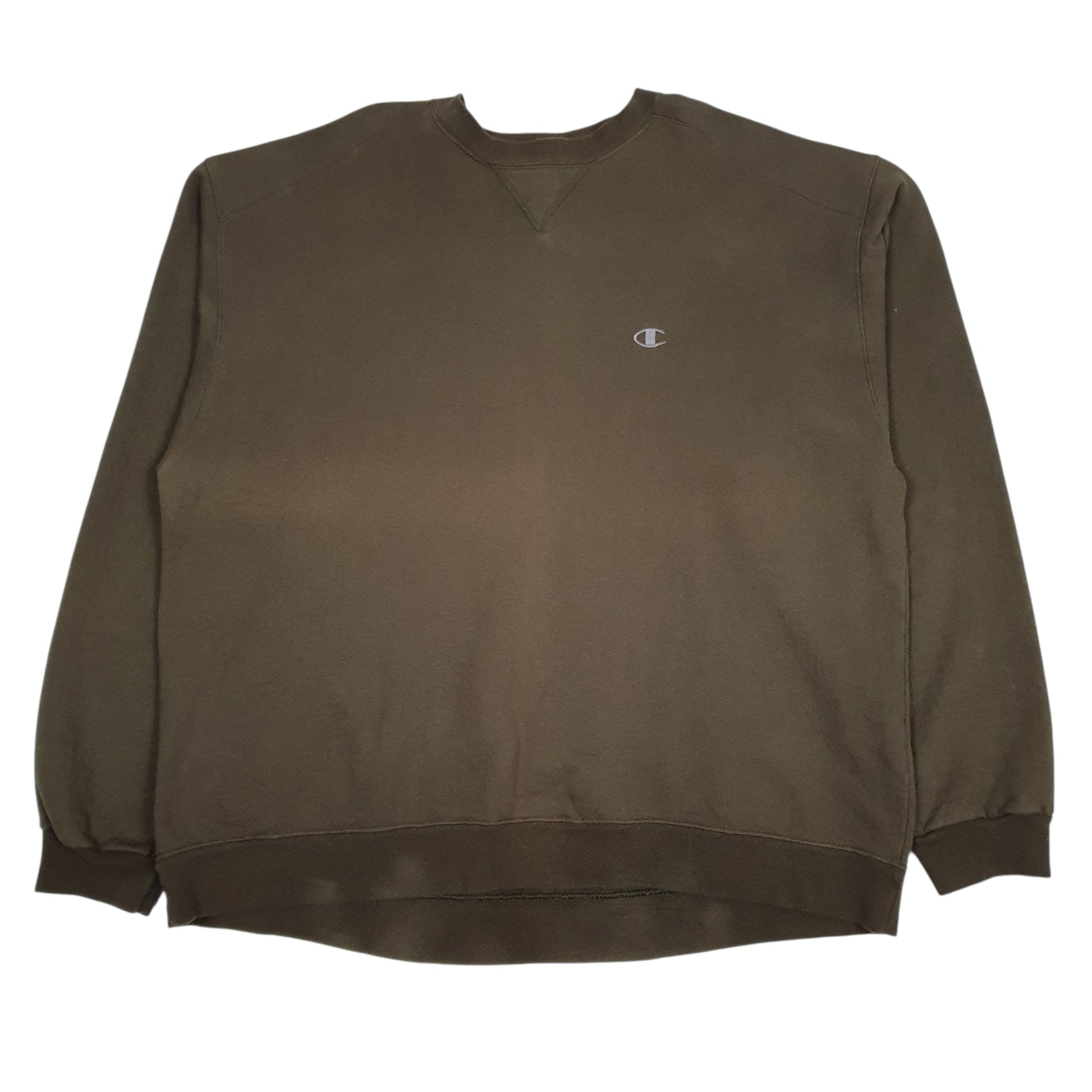 Mens Khaki Champion  Crewneck Jumper