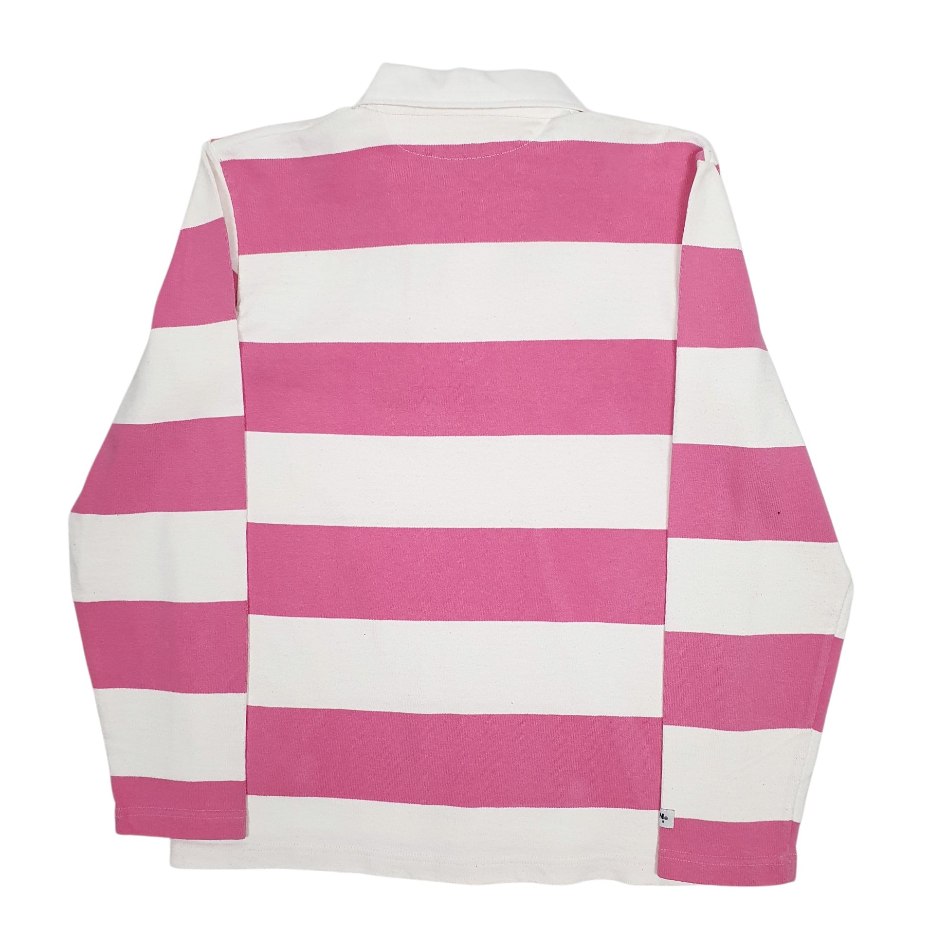 Womens Pink Barbarian Rugby Hoodie Polo Shirt