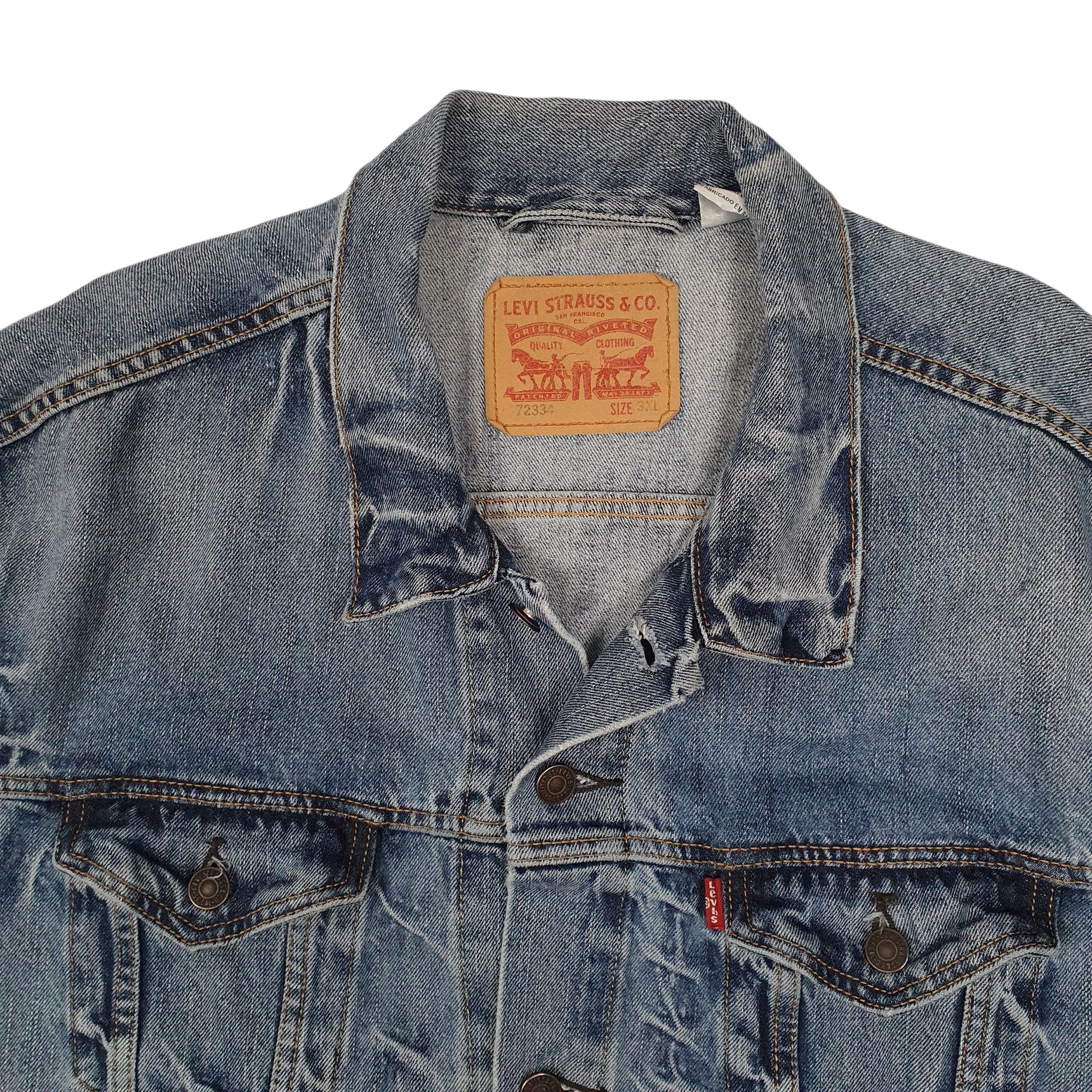 Mens Blue Levis Type 3 Trucker  Coat