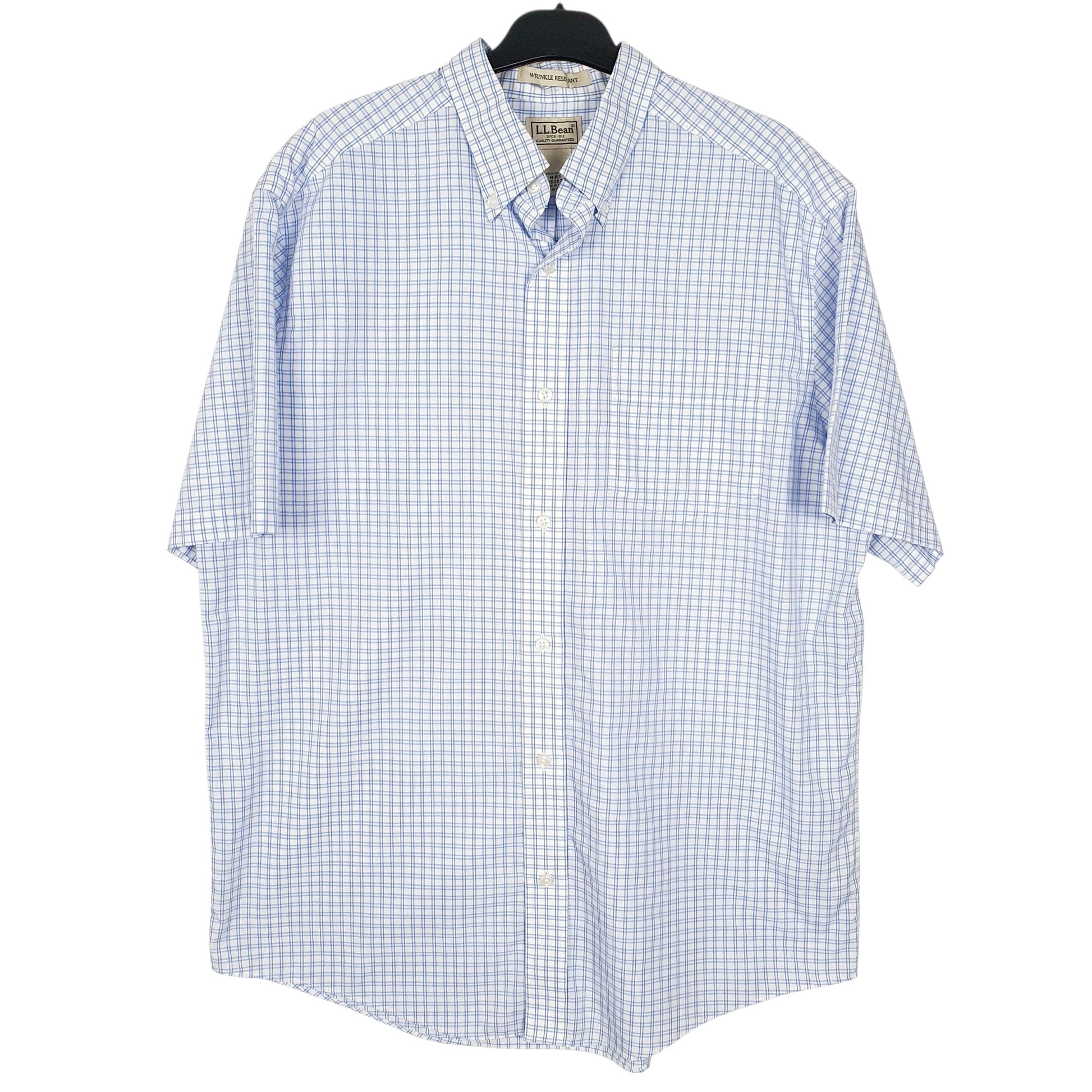 Mens Blue L.L.Bean  Short Sleeve Shirt