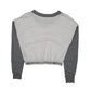 Womens Grey Tommy Hilfiger Crop Top Crewneck Jumper
