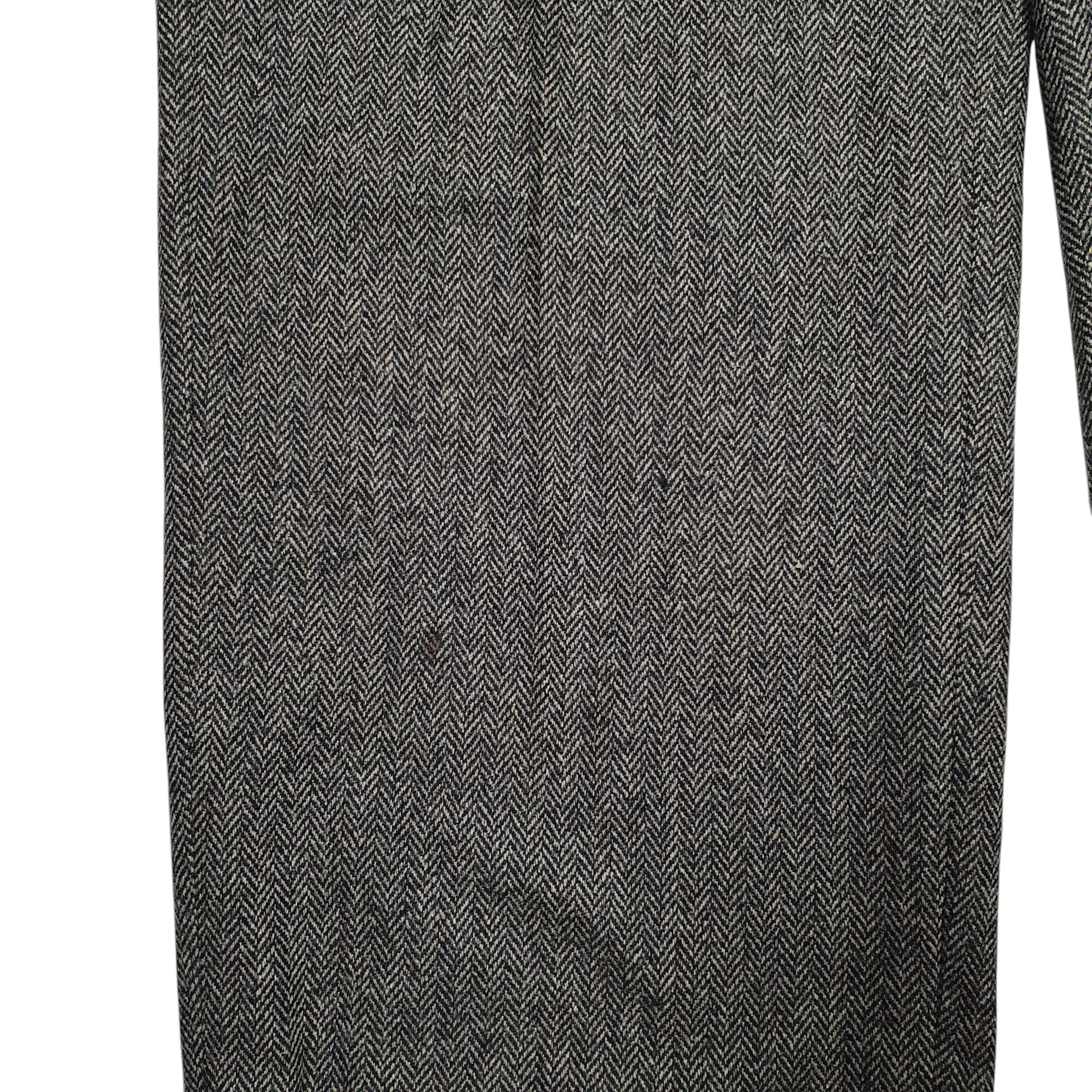 Mens Grey Polo Ralph Lauren Vintage 90s Herringbone  Trousers