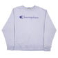 Mens Purple Champion Spellout Crewneck Jumper
