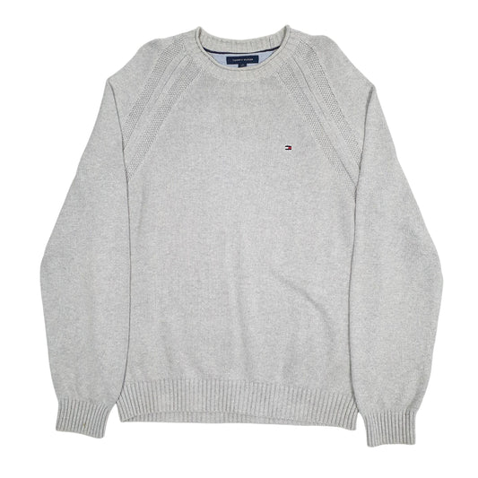 Mens Grey Tommy Hilfiger Knitwear Crewneck Jumper