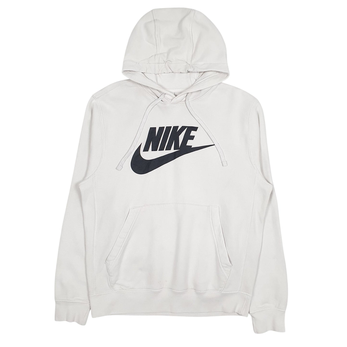 Mens White Nike Spellout Hoodie Jumper