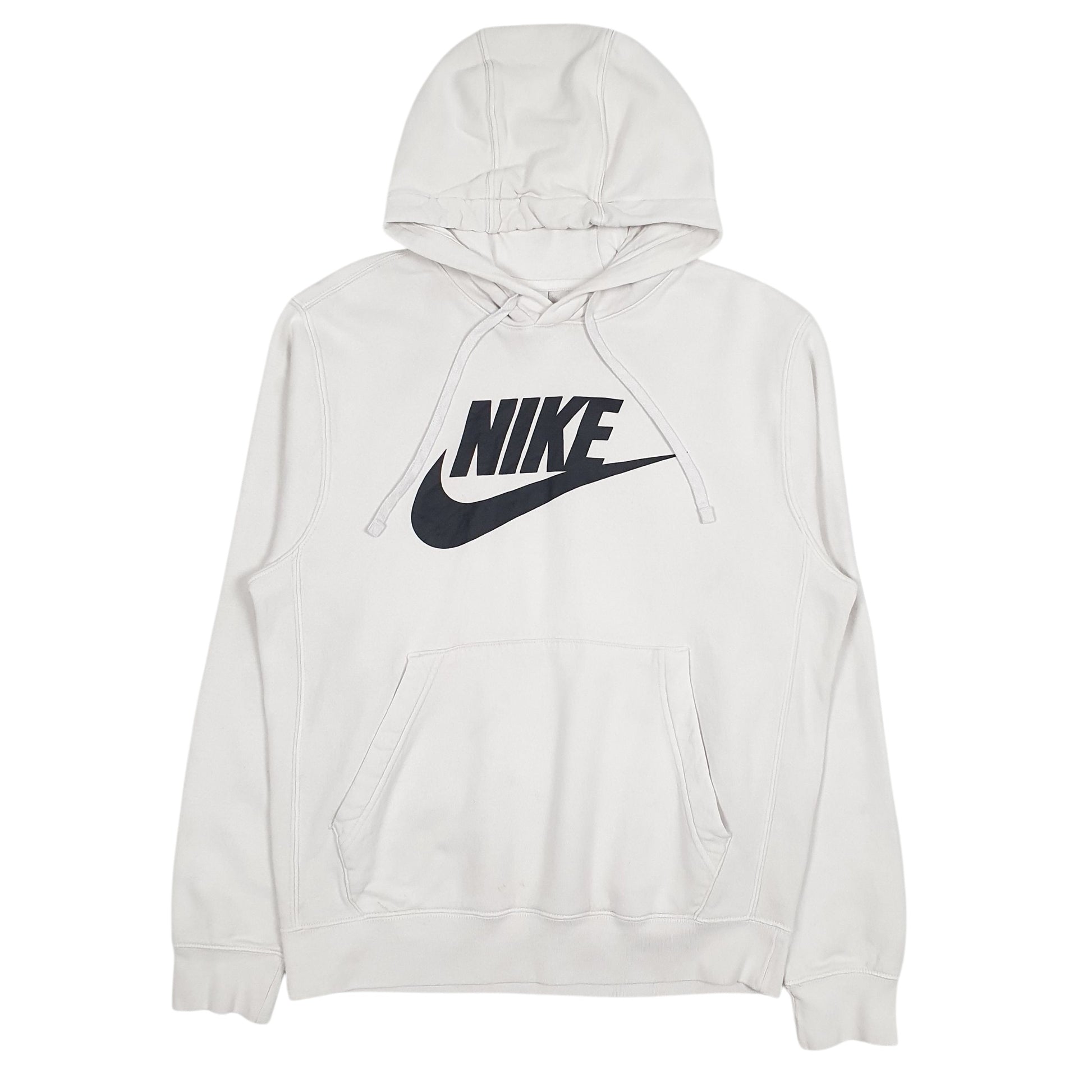 Mens White Nike Spellout Hoodie Jumper