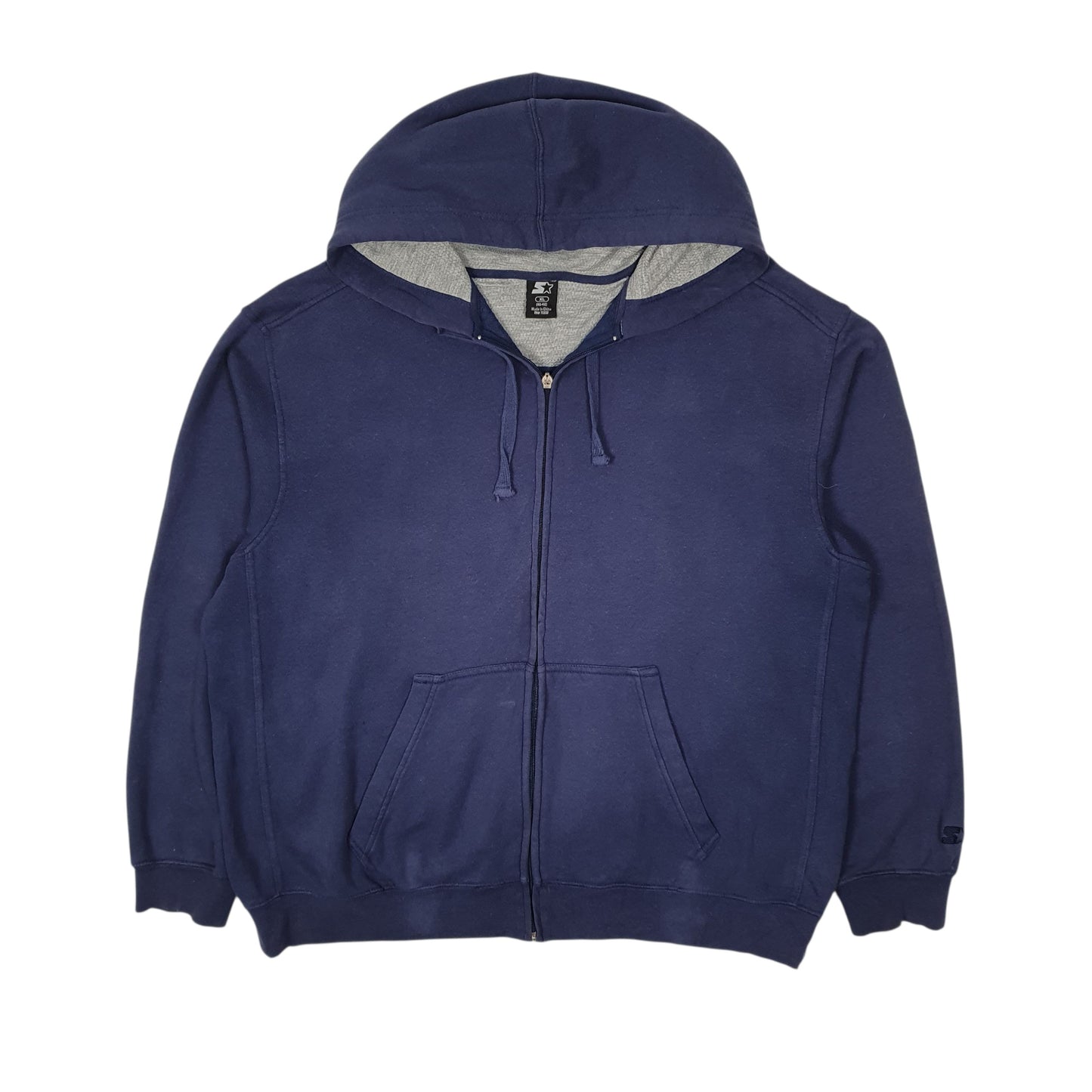 Mens Navy Starter Hoodie Full Zip Jumper