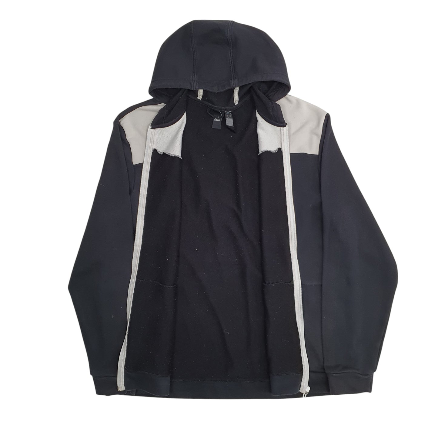 Mens Black Adidas Hoodie Full Zip Jumper