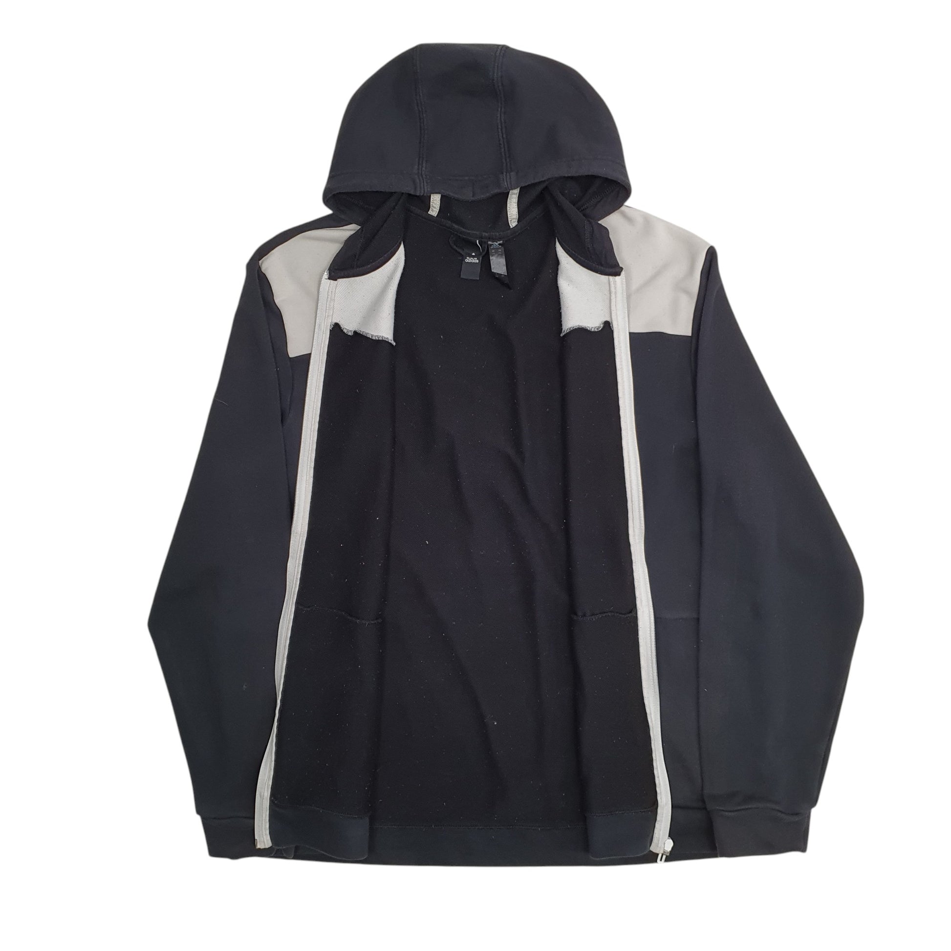 Mens Black Adidas Hoodie Full Zip Jumper