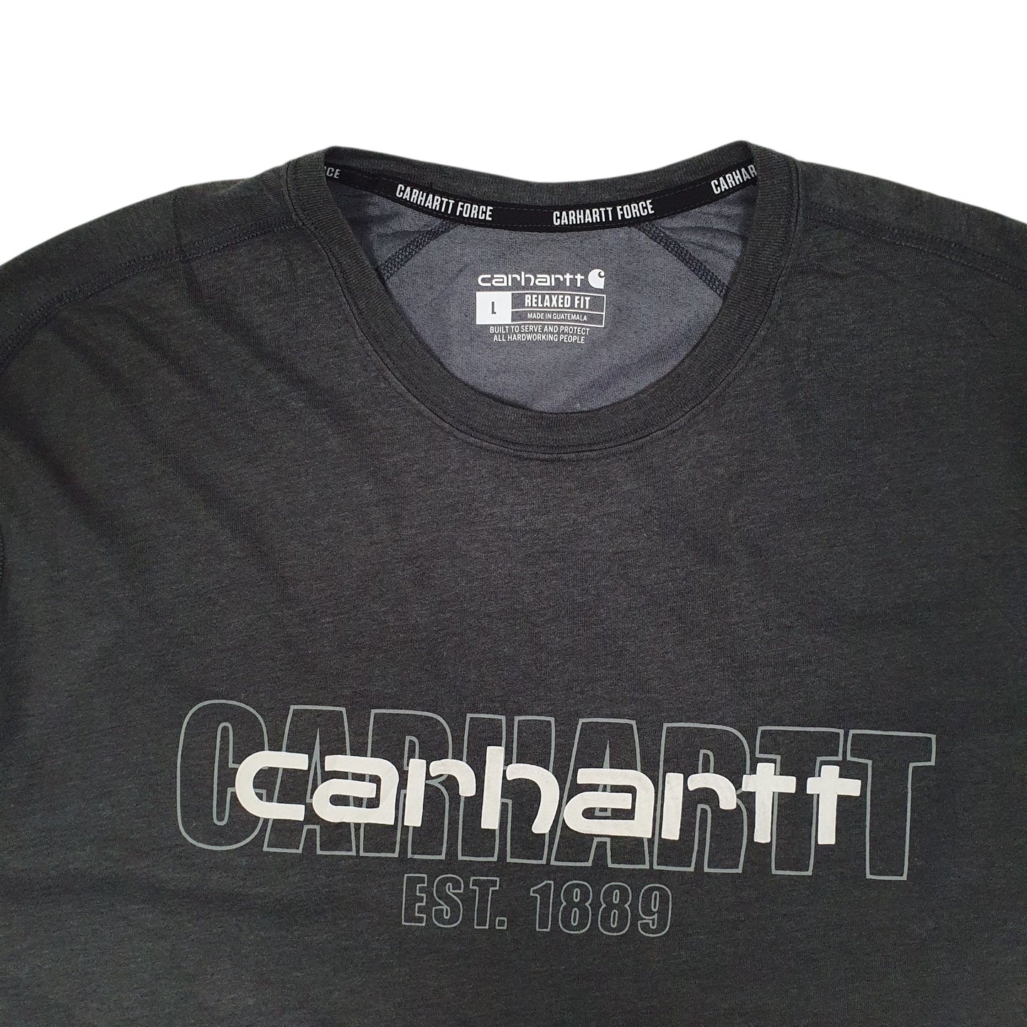 Mens Grey Carhartt Force Activewear  T Shirt