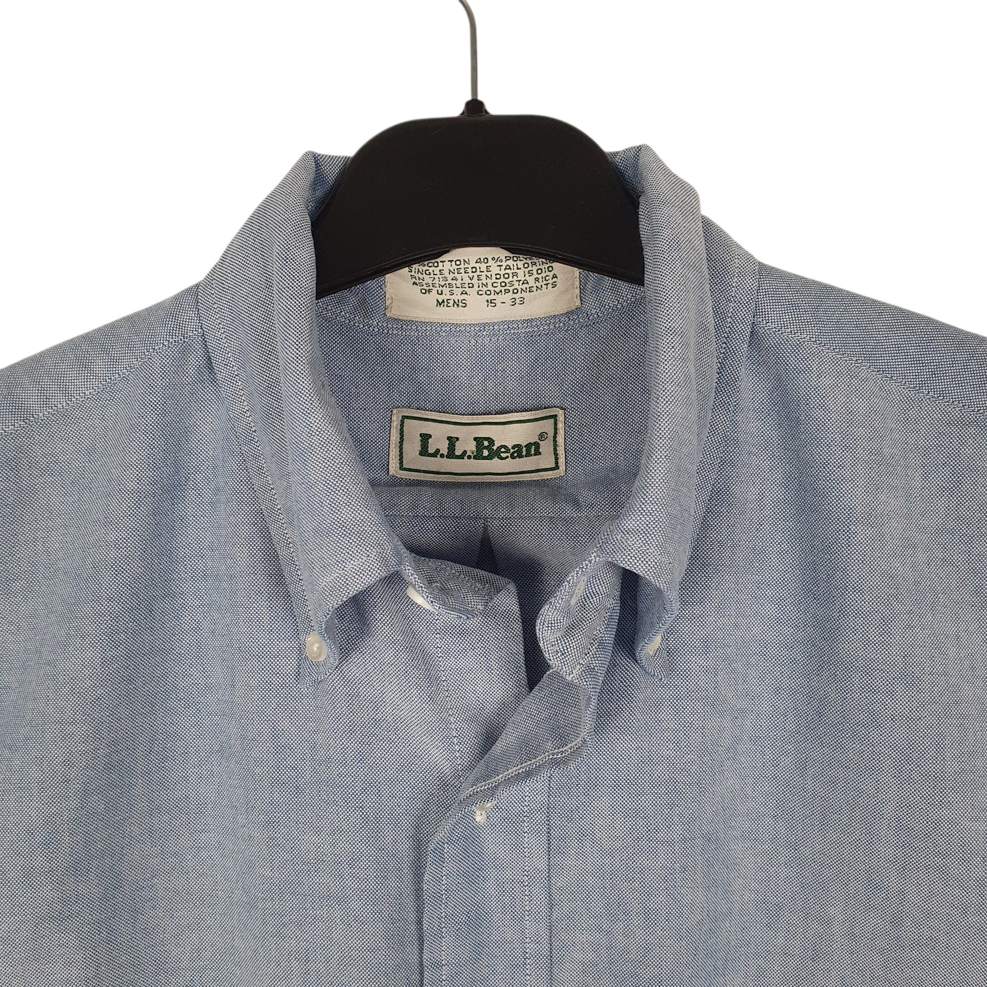 Mens Blue L.L.Bean Vintage 90s  Shirt
