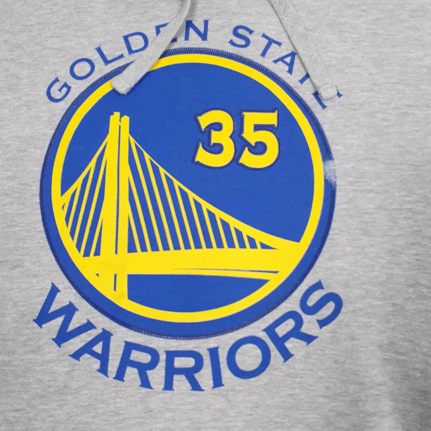 Mens Grey Fanatics NBA Durant Golden State Warriors Hoodie Jumper