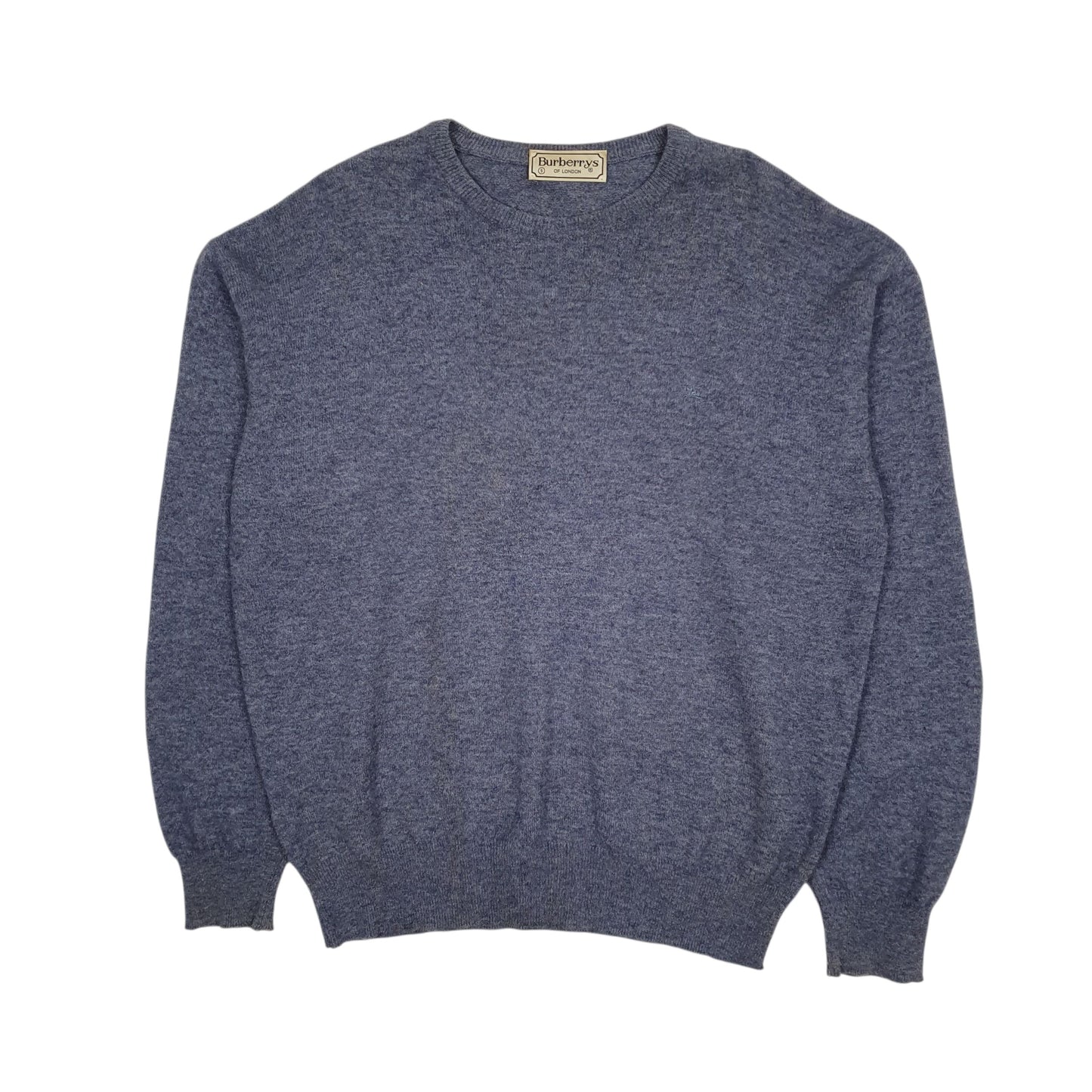 Mens Blue Burberry Vintage 90s Crewneck Jumper