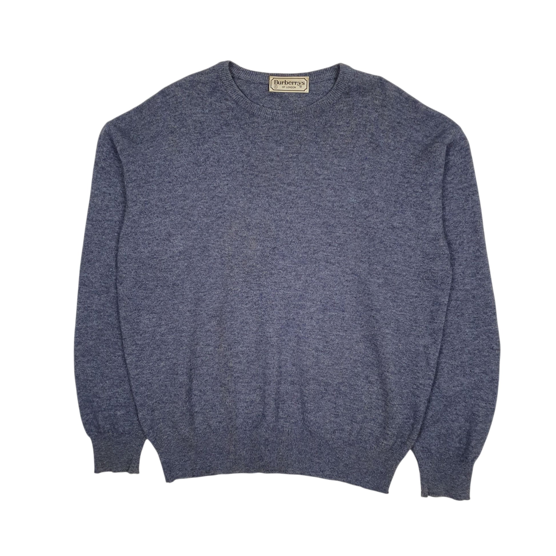 Mens Blue Burberry Vintage 90s Crewneck Jumper