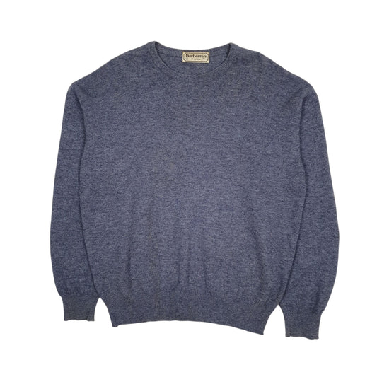 Mens Blue Burberry Vintage 90s Crewneck Jumper