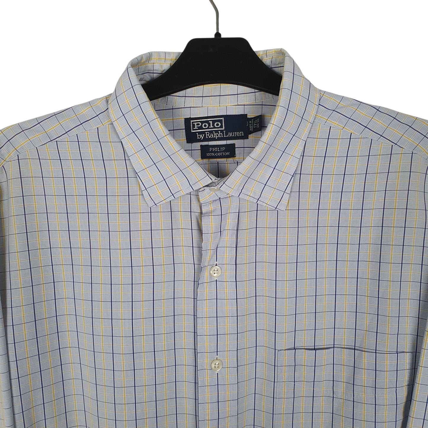 Mens Blue Polo Ralph Lauren Vintage 90s Phillip  Shirt