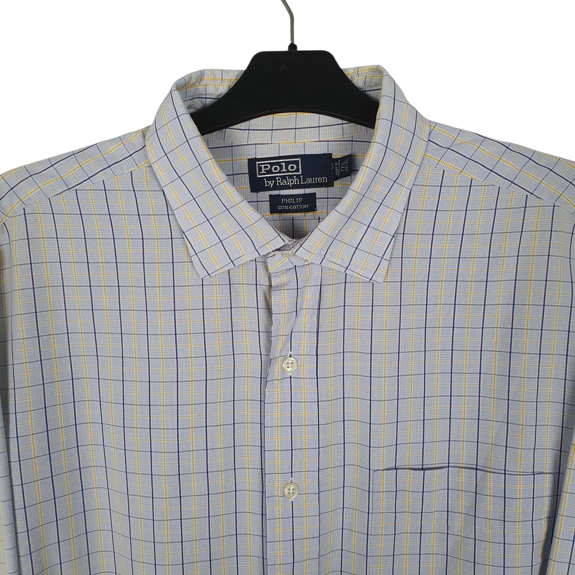 Mens Blue Polo Ralph Lauren Vintage 90s Phillip  Shirt