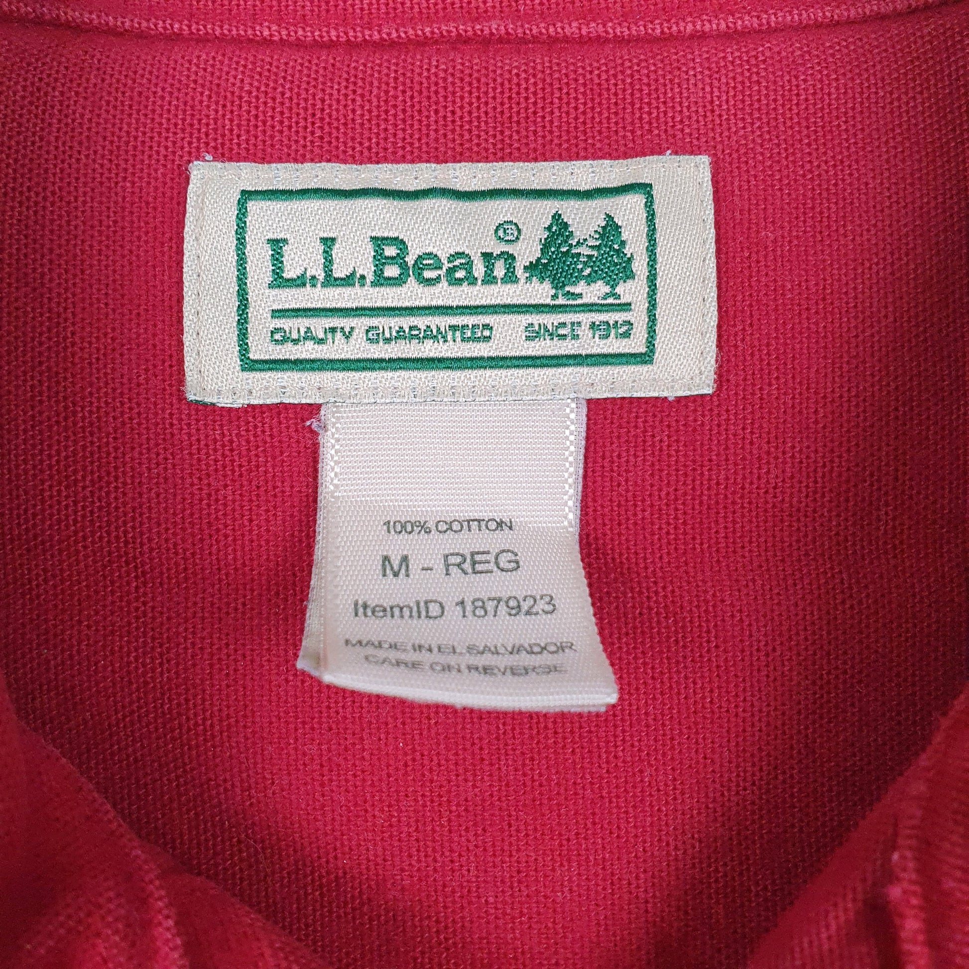 Mens Red L.L.Bean Chamois  Shirt